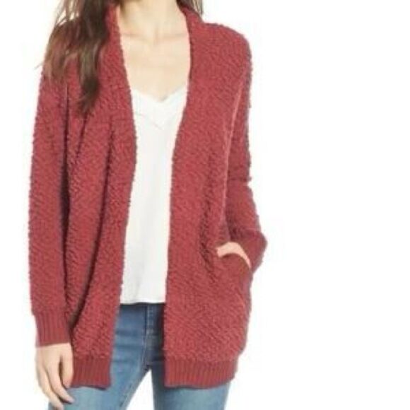 Anthropologie JODIFL Textured Knit Cardigan - Rust - Picture 1 of 4